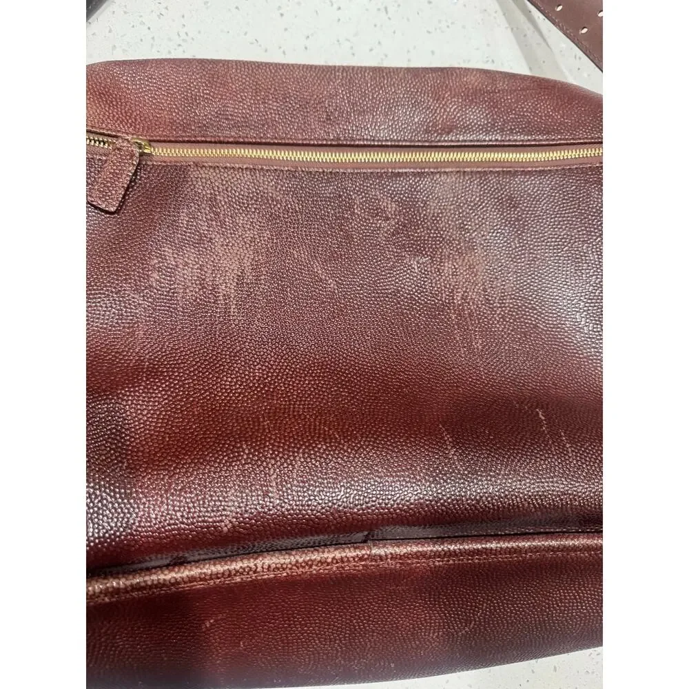 Vintage Brooks Brothers leather messenger bag